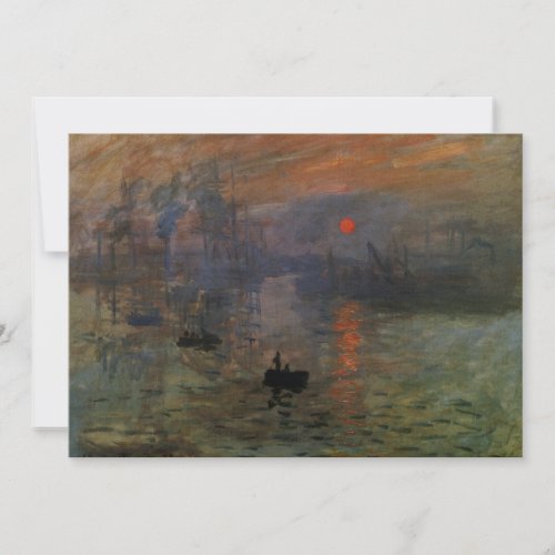 Impression Sunrise by Claude Monet Vintage Art