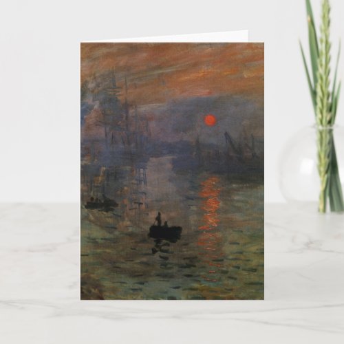 Impression Sunrise by Claude Monet Vintage Art Card