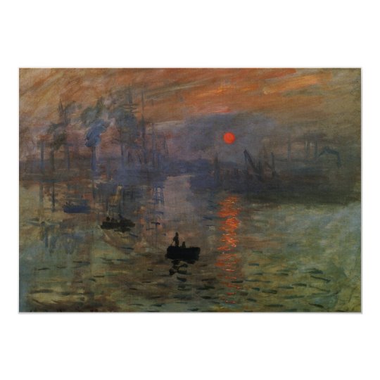 Impression Sunrise by Claude Monet, Vintage Art Card