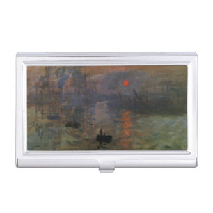 Impression Sunrise by Claude Monet, Vintage Art Case For Business Cards