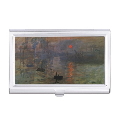 Impression Sunrise by Claude Monet Vintage Art Case For Business Cards