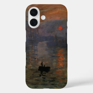 Impression Sunrise by Claude Monet, Vintage Art iPhone 16 Case