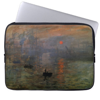 Impression Sunrise by Claude Monet, Vintage Art Laptop Sleeve