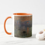 Impression Sunrise by Claude Monet, Vintage Art Mug<br><div class="desc">Impression, Sunrise (1872) by Claude Monet is a vintage impressionism fine art nautical painting. The position of the sun looks like it could also be a sunset. A maritime seascape at Le Havre Harbor, France with several boats in the foreground at sunrise. About the artist: Claude Monet (1840-1926) was a...</div>