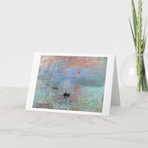Impression Sunrise Claude Monet 1872 Card