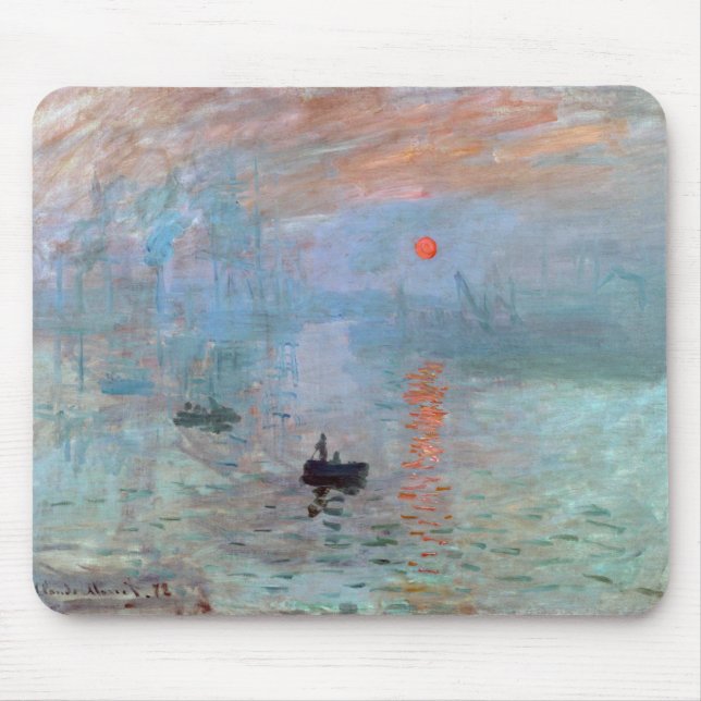Impression, Sunrise, Claude Monet, 1872 Mouse Pad (Front)