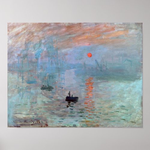Impression Sunrise Claude Monet 1872 Poster