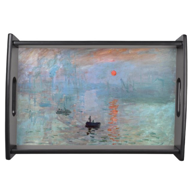 Impression, Sunrise, Claude Monet, 1872 Serving Tray (Front)