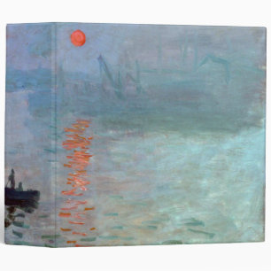 Impression, Sunrise, Claude Monet 3 Ring Binder
