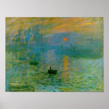Impression Sunrise  Claude Monet Fine Art Poster by monetart at Zazzle