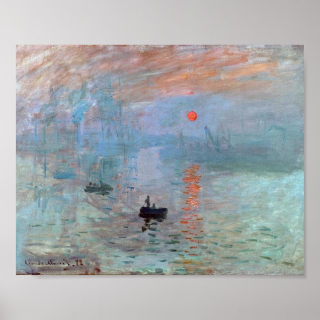 Impression, Sunrise, Claude Monet Poster (Front)