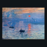 Impression Sunrise Poster<br><div class="desc">"Impression Sunrise" is an attractive painting by French Impressionist painter, Claude Monet. Completed in 1873, this colorful painting features shades of blue and orange.</div>