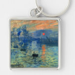 Impression Sunrise, Soleil Levant, Claude Monet Keychain at Zazzle