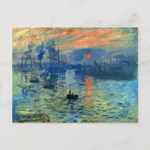 Impression Sunrise Soleil Levant Claude Monet Postcard