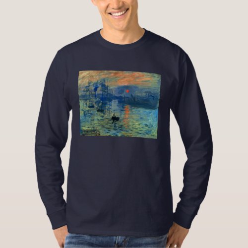 Impression Sunrise Soleil Levant Claude Monet T_Shirt