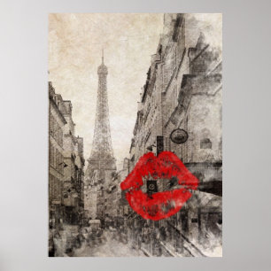 impressionism autumn landscape paris eiffel tower poster
