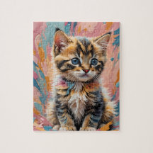 Impressionism Kitty Jigsaw Puzzle