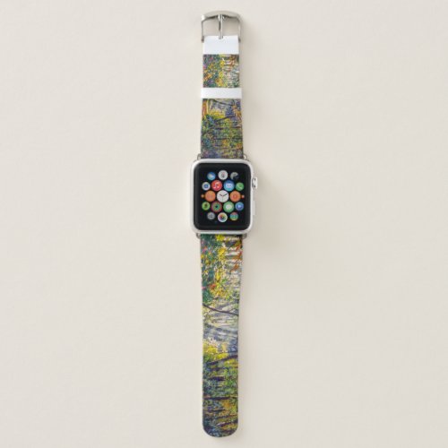 Impressionism Path Sunny Forest Watercolor Apple Watch Band