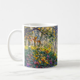 Impressionism Path: Sunny Forest Watercolor Coffee Mug