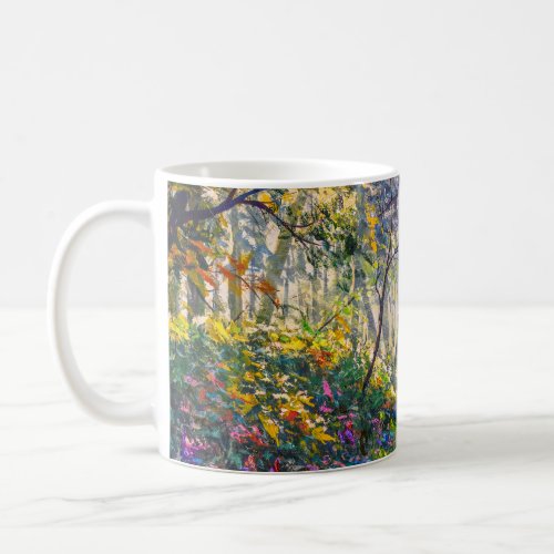 Impressionism Path Sunny Forest Watercolor Coffee Mug