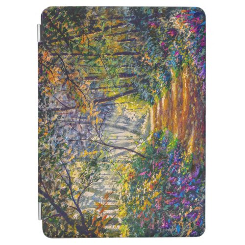 Impressionism Path Sunny Forest Watercolor iPad Air Cover