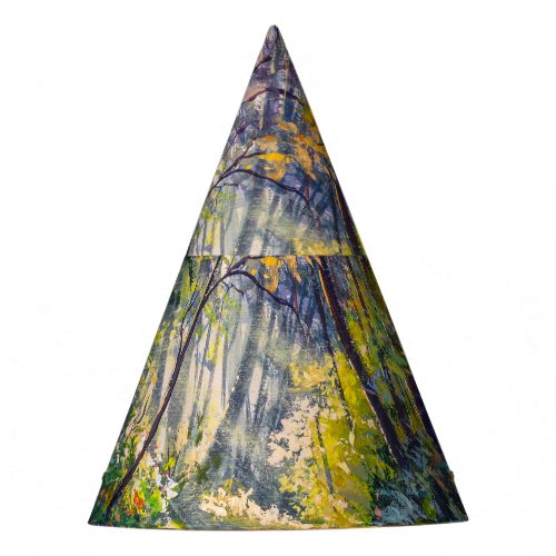 Impressionism Path Sunny Forest Watercolor Party Hat