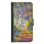 Impressionism Path: Sunny Forest Watercolor Samsung Galaxy S5 Wallet Case