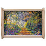 Impressionism Path: Sunny Forest Watercolor Serving Tray
