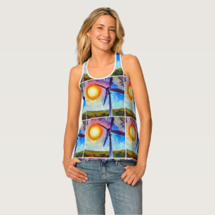 Impressionism Solar and Wind Power Tank Top