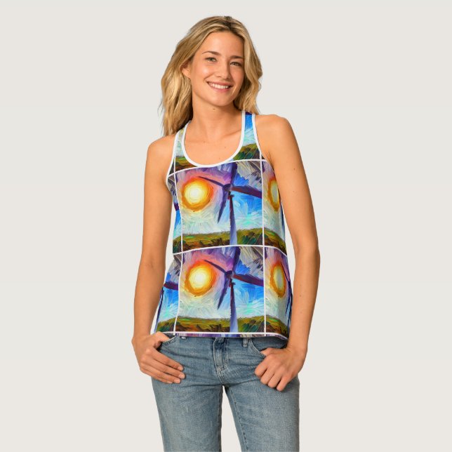 Impressionism Solar and Wind Power Tank Top (Front Full)