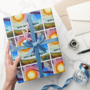 Impressionism Solar and Wind Power Wrapping Paper