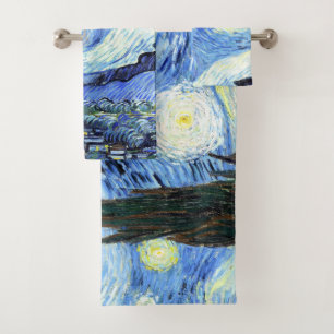 Impressionism Van Gogh Starry Night Bath Towel Set