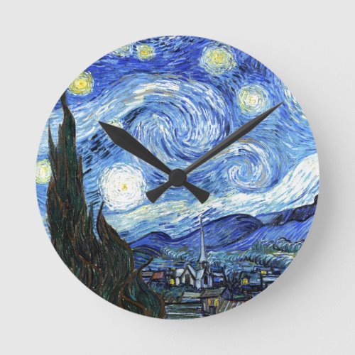 Impressionism Van Gogh Starry Night Wall Clock