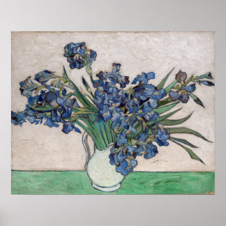 Impressionism Vincent Van Gogh Irises Famous Visua Poster