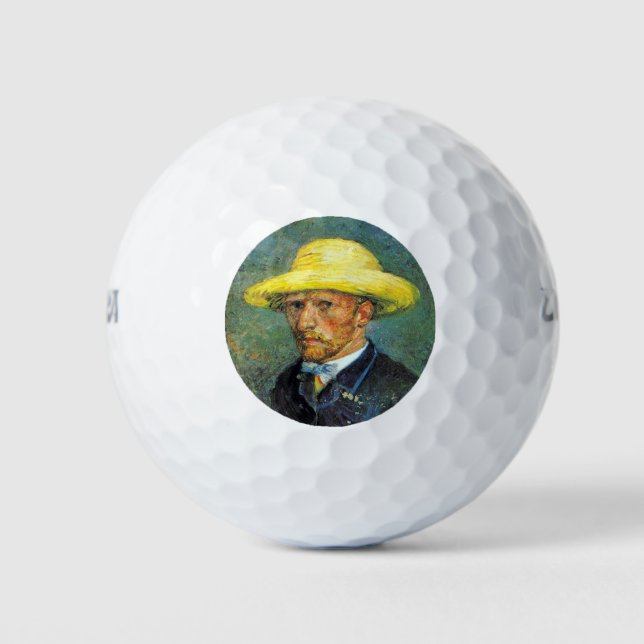 Impressionism Vincent Van Gogh Self Portrait Famou Golf Balls (Front)