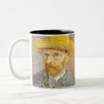 Impressionism Vincent Van Gogh Self Portrait with Two-Tone Coffee Mug<br><div class="desc">Looking for fine art, fine gallery art, or gallery art? You've come to the right place. Impressionism Vincent Van Gogh Self Portrait with Straw Hat Famous Visual Arts Design is a great example of expressionism artwork. This Impressionism Vincent Van Gogh Self Portrait with Straw Hat Famous Visual Arts Design of...</div>