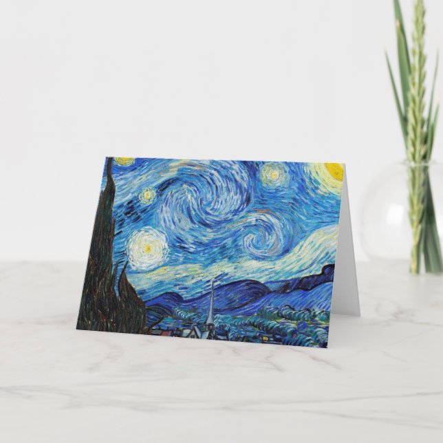 Impressionism Vincent Van Gogh Starry Starry Night Card (Front)