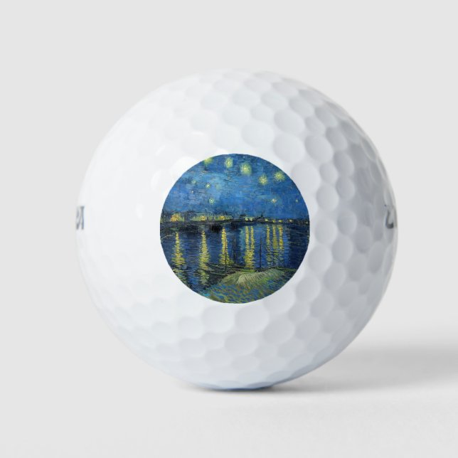Impressionism Vincent Van Gogh Starry Starry Night Golf Balls (Front)