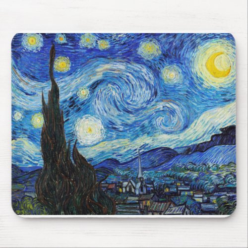 Impressionism Vincent Van Gogh Starry Starry Night Mouse Pad