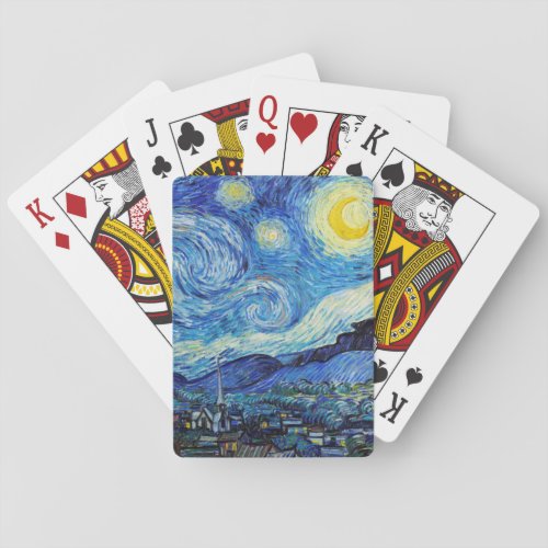 Impressionism Vincent Van Gogh Starry Starry Night Poker Cards