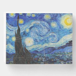 Impressionism Vincent Van Gogh Starry Starry Night Wooden Box Sign