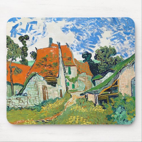 Impressionism Vincent Van Gogh Street in Auvers Mouse Pad