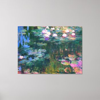 Impressionism Water Lilies Flower Painting Canvas Print by monet_paintings at Zazzle