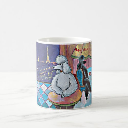 Impressionist Art Poodles Paris Cafe Mug Cup