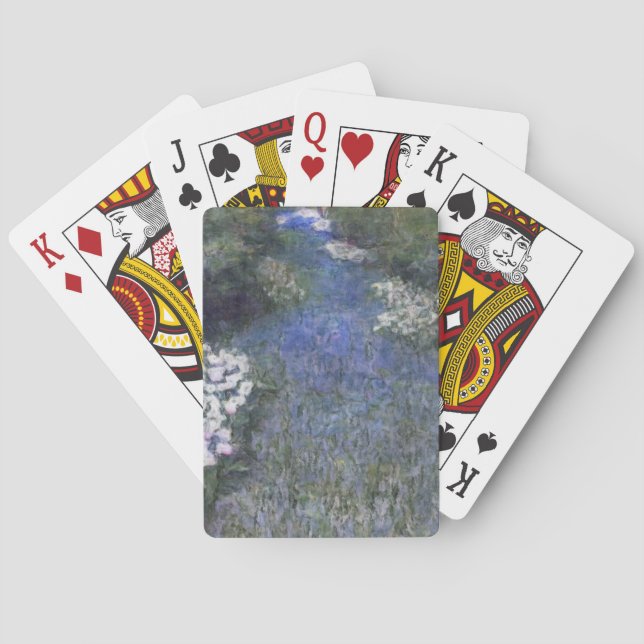 Impressionist Blue Forest Path Poker Cards (Back)