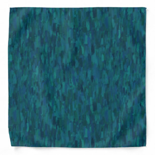Impressionist Brush Strokes, Navy, Teal, Blue Bandana