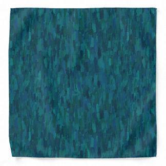 Impressionist Brush Strokes, Navy, Teal, Blue Bandana