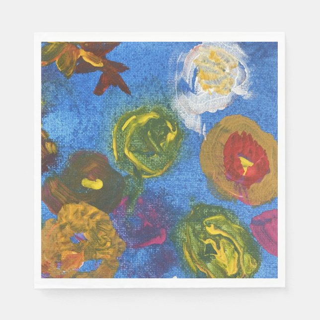 Impressionist Bunch of Flowers  Napkins (Front)