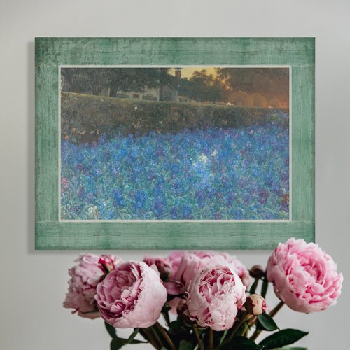 Impressionist Floral Blue Cottage Garden Decoupage Tissue Paper