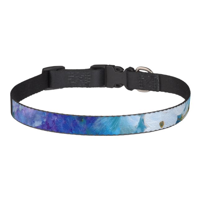 Impressionist Flowers Dog Collar (Front)